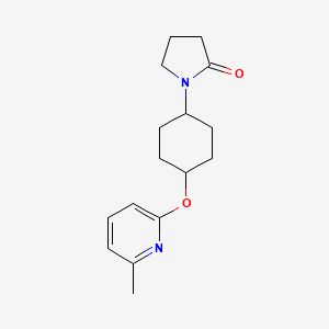 molecular formula C16H22N2O2 B2510647 1-{4-[(6-Methylpyridin-2-yl)oxy]cyclohexyl}pyrrolidin-2-one CAS No. 2199302-27-5