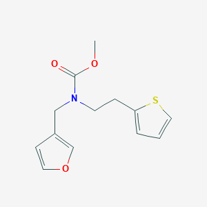 molecular formula C13H15NO3S B2510648 Methyl (furan-3-ylmethyl)(2-(thiophen-2-yl)ethyl)carbamate CAS No. 1428357-87-2