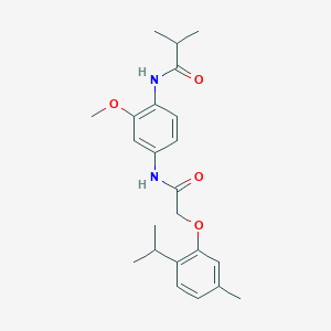 N-(4-{[(2-isopropyl-5-methylphenoxy)acetyl]amino}-2-methoxyphenyl)-2-methylpropanamide