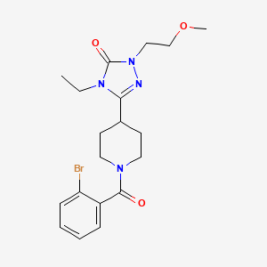 molecular formula C19H25BrN4O3 B2510652 3-(1-(2-bromobenzoyl)piperidin-4-yl)-4-ethyl-1-(2-methoxyethyl)-1H-1,2,4-triazol-5(4H)-one CAS No. 1797259-81-4