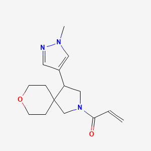 molecular formula C15H21N3O2 B2510658 1-[4-(1-Methylpyrazol-4-yl)-8-oxa-2-azaspiro[4.5]decan-2-yl]prop-2-en-1-one CAS No. 2196095-64-2
