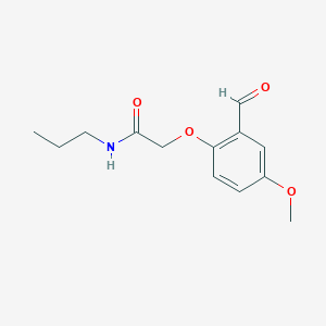 molecular formula C13H17NO4 B2510665 2-(2-formyl-4-methoxyphenoxy)-N-propylacetamide CAS No. 790247-21-1