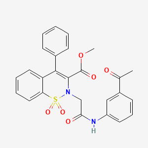 methyl 2-(2-((3-acetylphenyl)amino)-2-oxoethyl)-4-phenyl-2H-benzo[e][1,2]thiazine-3-carboxylate 1,1-dioxide