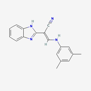 (2E)-2-(1H-benzimidazol-2-yl)-3-[(3,5-dimethylphenyl)amino]prop-2-enenitrile