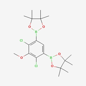 (4,6-Dichloro-5-methoxy-1,3-phenylene)diboronic acid pinacol ester