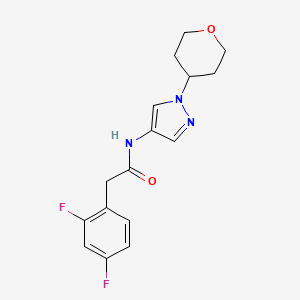 2-(2,4-difluorophenyl)-N-(1-(tetrahydro-2H-pyran-4-yl)-1H-pyrazol-4-yl)acetamide