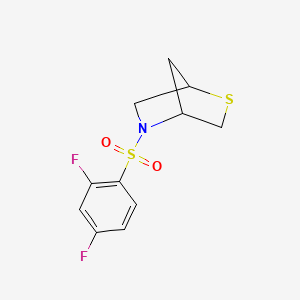 5-((2,4-Difluorophenyl)sulfonyl)-2-thia-5-azabicyclo[2.2.1]heptane