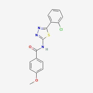 N-[5-(2-chlorophenyl)-1,3,4-thiadiazol-2-yl]-4-methoxybenzamide