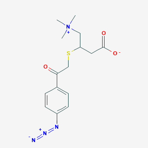 molecular formula C15H20N4O3S B025107 4-Azidophenacetylthiocarnitine CAS No. 104061-09-8
