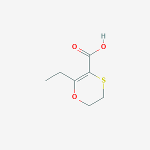 molecular formula C7H10O3S B2510731 2-Ethyl-5,6-dihydro-1,4-oxathiin-3-carboxylic acid CAS No. 135813-39-7