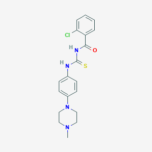 2-chloro-N-{[4-(4-methylpiperazin-1-yl)phenyl]carbamothioyl}benzamide