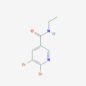 molecular formula C8H8Br2N2O B2510756 5,6-dibromo-N-ethylpyridine-3-carboxamide CAS No. 1310377-46-8