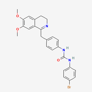molecular formula C25H24BrN3O3 B2510778 1-(4-Bromophenyl)-3-[4-[(6,7-dimethoxy-3,4-dihydroisoquinolin-1-yl)methyl]phenyl]urea CAS No. 1023810-08-3