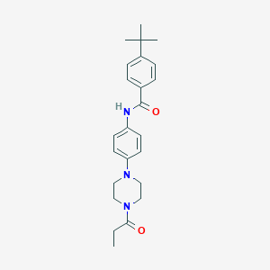 4-tert-butyl-N-[4-(4-propanoylpiperazin-1-yl)phenyl]benzamide