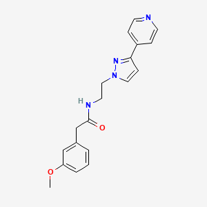 molecular formula C19H20N4O2 B2510780 2-(3-methoxyphenyl)-N-(2-(3-(pyridin-4-yl)-1H-pyrazol-1-yl)ethyl)acetamide CAS No. 1448060-20-5