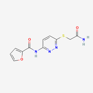 molecular formula C11H10N4O3S B2510784 N-(6-((2-氨基-2-氧代乙基)硫代)吡哒嗪-3-基)呋喃-2-甲酰胺 CAS No. 1021106-82-0