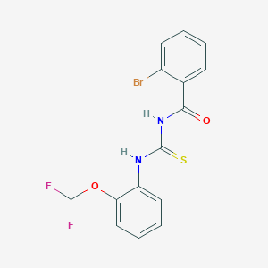 2-bromo-N-{[2-(difluoromethoxy)phenyl]carbamothioyl}benzamide