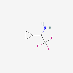 molecular formula C5H8F3N B2510807 1-Cyclopropyl-2,2,2-trifluoroethan-1-amine CAS No. 705243-06-7