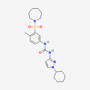 1-[3-(Azepan-1-ylsulfonyl)-4-methylphenyl]-3-(1-cyclohexylpyrazol-3-yl)urea