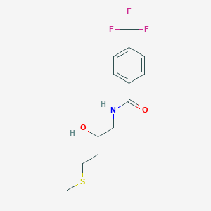 molecular formula C13H16F3NO2S B2510815 N-(2-Hydroxy-4-methylsulfanylbutyl)-4-(trifluoromethyl)benzamide CAS No. 2320213-02-1