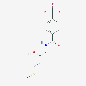 molecular formula C13H16F3NO2S B2510815 N-[2-hydroxy-4-(methylsulfanyl)butyl]-4-(trifluoromethyl)benzamide CAS No. 2320213-02-1