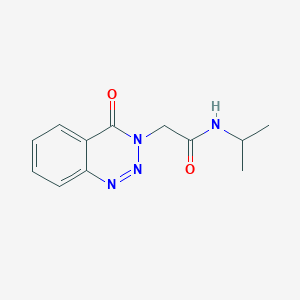 molecular formula C12H14N4O2 B2510818 N-isopropyl-2-(4-oxobenzo[d][1,2,3]triazin-3(4H)-yl)acetamide CAS No. 440331-84-0
