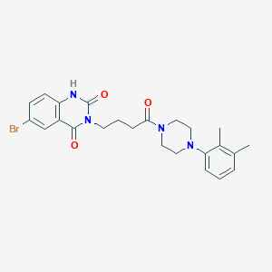 molecular formula C24H27BrN4O3 B2510820 6-bromo-3-(4-(4-(2,3-dimethylphenyl)piperazin-1-yl)-4-oxobutyl)quinazoline-2,4(1H,3H)-dione CAS No. 892287-09-1