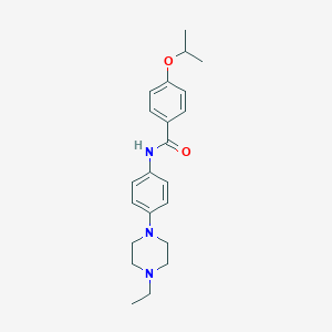 molecular formula C22H29N3O2 B251083 N-[4-(4-ethyl-1-piperazinyl)phenyl]-4-isopropoxybenzamide 