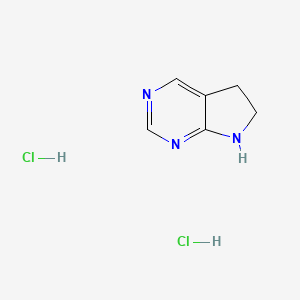 molecular formula C6H9Cl2N3 B2510832 5H,6H,7H-pyrrolo[2,3-d]pyrimidine dihydrochloride CAS No. 2044712-98-1