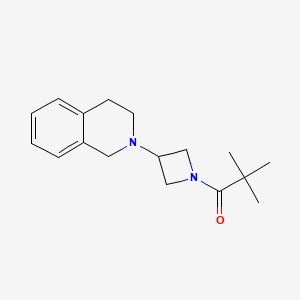 molecular formula C17H24N2O B2510844 1-(3-(3,4-dihydroisoquinolin-2(1H)-yl)azetidin-1-yl)-2,2-dimethylpropan-1-one CAS No. 2034307-04-3