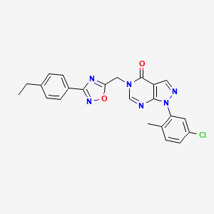 molecular formula C23H19ClN6O2 B2510847 N-(3,4-dimethylbenzyl)-4-[(4-isopropyl-2,3-dioxopiperazin-1-yl)methyl]benzamide CAS No. 1112408-62-4