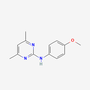 molecular formula C13H15N3O B2510850 N-(4-methoxyphenyl)-4,6-dimethylpyrimidin-2-amine CAS No. 23951-85-1
