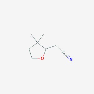 molecular formula C8H13NO B2510854 2-(3,3-Dimethyloxolan-2-yl)acetonitrile CAS No. 2228694-60-6