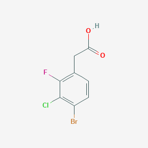 molecular formula C8H5BrClFO2 B2510858 2-(4-溴-3-氯-2-氟苯基)乙酸 CAS No. 1696671-96-1