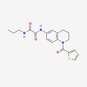 molecular formula C19H21N3O3S B2510859 N-propyl-N'-[1-(thiophene-2-carbonyl)-3,4-dihydro-2H-quinolin-6-yl]oxamide CAS No. 899983-29-0