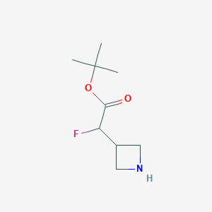 molecular formula C9H16FNO2 B2510863 Tert-butyl 2-(azetidin-3-yl)-2-fluoroacetate CAS No. 2248396-09-8