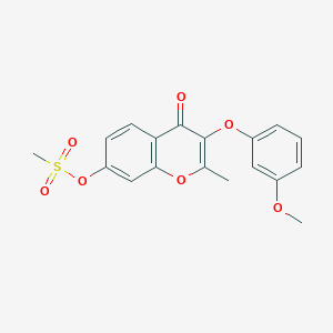 molecular formula C18H16O7S B2510864 3-(3-methoxyphenoxy)-2-methyl-4-oxo-4H-chromen-7-yl methanesulfonate CAS No. 637749-08-7