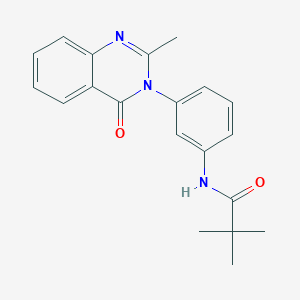 molecular formula C20H21N3O2 B2510868 N-(3-(2-methyl-4-oxoquinazolin-3(4H)-yl)phenyl)pivalamide CAS No. 898420-11-6