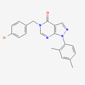 molecular formula C20H17BrN4O B2510875 5-[(4-Bromophenyl)methyl]-1-(2,4-dimethylphenyl)pyrazolo[3,4-d]pyrimidin-4-one CAS No. 895005-31-9