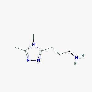 molecular formula C7H14N4 B2510881 3-(4,5-Dimethyl-1,2,4-triazol-3-yl)propan-1-amine CAS No. 1248021-27-3