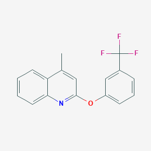 molecular formula C17H12F3NO B2510883 4-Methyl-2-[3-(trifluoromethyl)phenoxy]quinoline CAS No. 338749-97-6