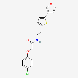 2-(4-chlorophenoxy)-N-(2-(5-(furan-3-yl)thiophen-2-yl)ethyl)acetamide