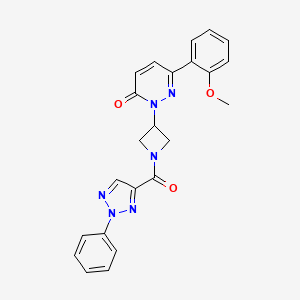 6-(2-Methoxyphenyl)-2-[1-(2-phenyltriazole-4-carbonyl)azetidin-3-yl]pyridazin-3-one