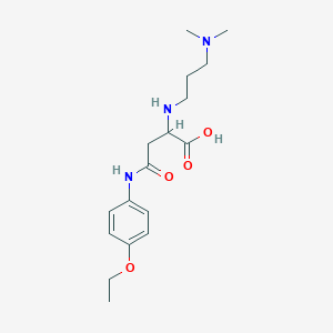molecular formula C17H27N3O4 B2510901 2-((3-(Dimethylamino)propyl)amino)-4-((4-ethoxyphenyl)amino)-4-oxobutanoic acid CAS No. 1096483-24-7