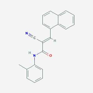 molecular formula C21H16N2O B2510920 (E)-2-cyano-N-(2-methylphenyl)-3-naphthalen-1-ylprop-2-enamide CAS No. 345258-21-1
