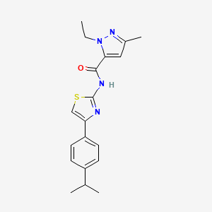 1-ethyl-N-(4-(4-isopropylphenyl)thiazol-2-yl)-3-methyl-1H-pyrazole-5-carboxamide