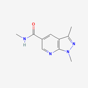 molecular formula C10H12N4O B2510931 N,1,3-trimethylpyrazolo[3,4-b]pyridine-5-carboxamide CAS No. 1281074-43-8