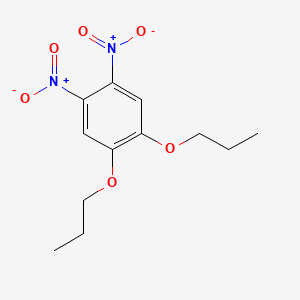 molecular formula C12H16N2O6 B2510932 1,2-Dinitro-4,5-dipropoxybenzene CAS No. 33332-61-5