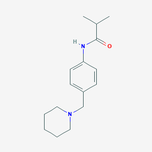 2-methyl-N-[4-(piperidin-1-ylmethyl)phenyl]propanamide
