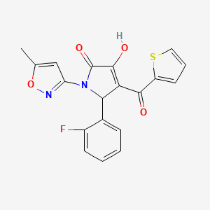 5-(2-fluorophenyl)-3-hydroxy-1-(5-methylisoxazol-3-yl)-4-(thiophene-2-carbonyl)-1H-pyrrol-2(5H)-one